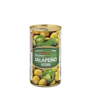 Excelencia Aceitunas Verdes Manzanilla Rellenas de Jalapeño Excelencia Lata de 130 G.