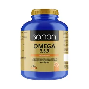 Sanon Ácidos Grasos Esenciales (omega 3, 6, 9,) 180 Cápsulas.