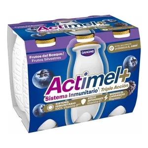 Actimel + de Danone Leche Fermentada con Lcasei y Sabor a Arándano y Mora 6 X 100 G. 600 ML