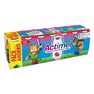 Actimel Kids de Danone Leche Fermentada con Lcasei y Sabor a Fresa 14 X 100 G. 1344 ML