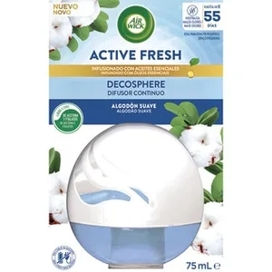 Active Fresh Ambientador Decosphere Algodón Suave con Aceites Esenciales Naturales  AIR Wick 75 ML