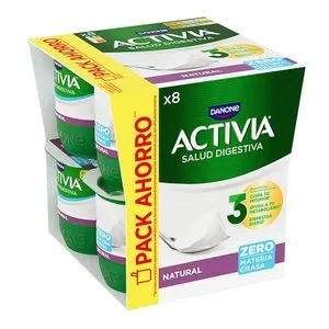 Activia 0% Natural Pack de 8 8 X 120 Gr