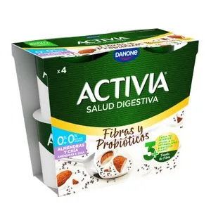 Activia 00% Semillas Chía y Almendra 4 X 115 Gr