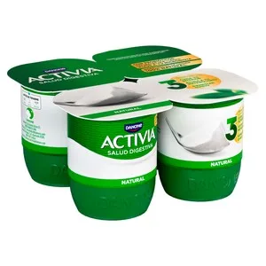 Activia Bífidus de Sabor Natural de Danone 4 X 120 G. 480 G
