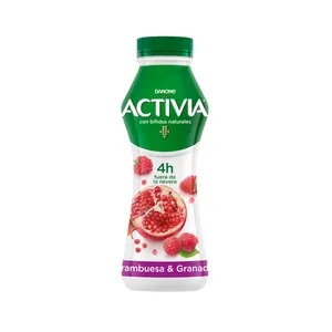 Activia Bífidus Líquido para Beber, con Sabor a Frambuesa y Granada de Danone 280 G. 239 ML