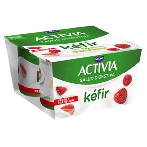 Activia Kéfir Fresa y Frambuesa 4 X 125 Gr