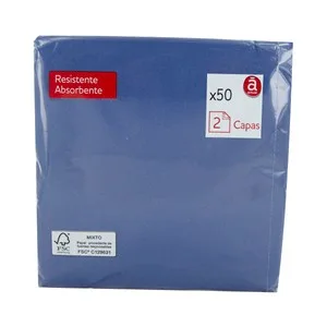 Actuel Servilletas Doble Capa de 40x40 en Color Azul 50 Uds.