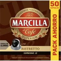Afé Ristrettro Compatible con Nespreso Marcilla, Caja 50 Uds