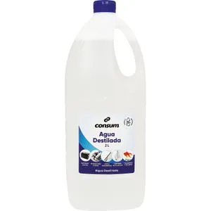 Agua Destilada con Tapón de Seguridad 2 L