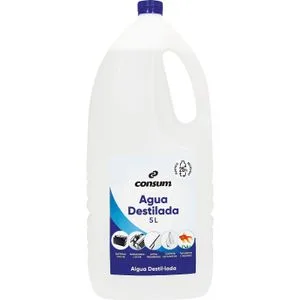 Agua Destilada con Tapón de Seguridad 5 L