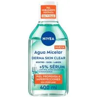 Agua Micelar con Sérum Derma Skin Clear Nivea, Bote 400 Ml