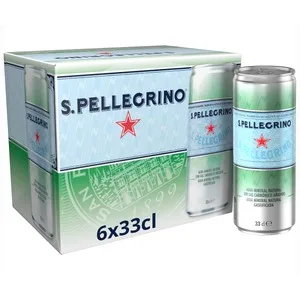 SAN Pellegrino Agua Mineral con Gas Lata Pack 6 X 330 Ml 1980 ML