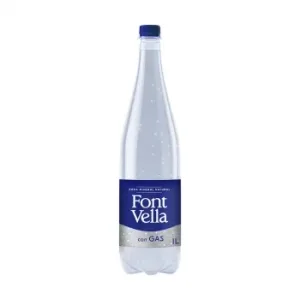 Agua Mineral con Gas Font Vella 1 L.