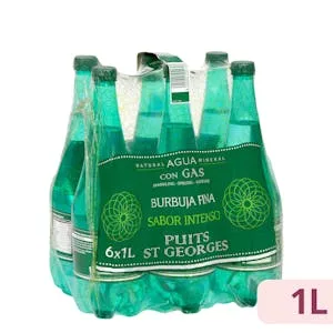 Agua Mineral con Gas Grande Saint George Sabor Intenso 6 L