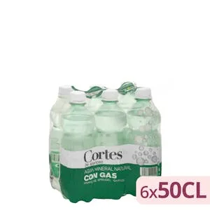 Agua Mineral con Gas Pequeña Cortes 3 L