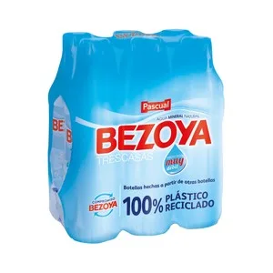 Bezoya Agua Mineral Botella 1 L. Pack de 6 Uds. 6000 ML