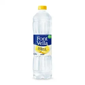 Agua Mineral Natural Font Vella con Toque de Sabor a Limón sin Azúcar 1,15 L.