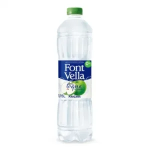 Agua Mineral Natural Font Vella con Toque de Sabor a Manzana sin Azúcar 1,15 L.