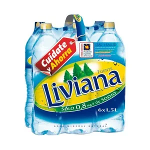 Fuente Liviana Agua Mineral Pack de 6 Uds. X 1,5 L. 9000 ML