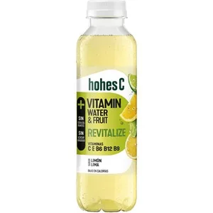 Agua Sabor Lima Limón Revitalize con Vitaminas C, E, B6, B12 y B9 Hohes C