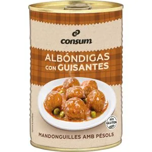 Albóndigas de Carne con Guisantes 415 Gr