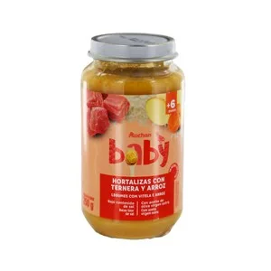 Alcampo Baby Tarrito de Hortalizas con Ternera y Arroz a Partir de 6 Meses 250 G.