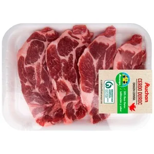 Alcampo Cultivamos LO Bueno Chuletas de Aguja de Cerdo Raza Duroc 450 G