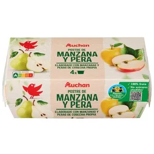 Alcampo Cultivamos LO Bueno Compota de Manzana y Pera  Pack 4 Uds. X 100 G. 400 G