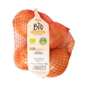 Alcampo Cultivamos LO Bueno Ecológico Cebollas Ecológicas  Malla de 1 Kg 1000 G