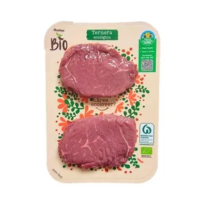 Alcampo Cultivamos LO Bueno Ecológico Filetes de 1ªa de Ternera Ecológica, Especiales Plancha o Freir 187.5 G