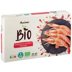 Alcampo Cultivamos LO Bueno Ecológico  Langostino Blanco 35 / 45 Cocido, Ecológico y Ultracongelado  (p.n. 700g) 700 G