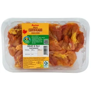 Alcampo Cultivamos LO Bueno  Escalopes de Pollo Certificado (contramuslo Deshuesado) Bandeja. 300 G
