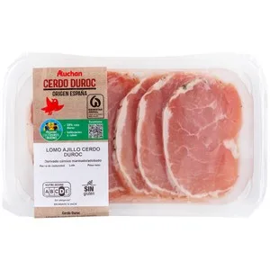 Alcampo Cultivamos LO Bueno Filetes de Lomo al Ajillo de Cerdo Duroc  350 G.