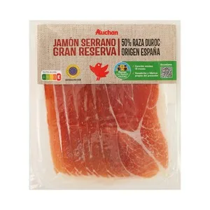 Alcampo Cultivamos LO Bueno  Jamón Gran Reserva (50% Raza Duroc), Cortado en Lonchas 100 G.