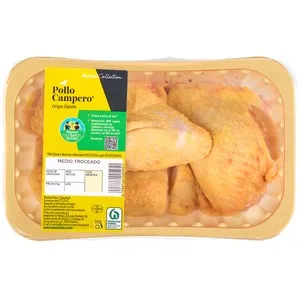 Alcampo Cultivamos LO Bueno  Medio Pollo Campero Troceado, Bandeja. 600 G