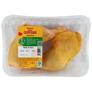 Alcampo Cultivamos LO Bueno  Muslos de Pollo Certificado con Piel Bandeja. 375 G