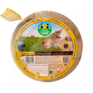 Alcampo Cultivamos LO Bueno Queso de Oveja Semicurado, Leche Cruda - Tapeo 3 a 5 Mm 225 G