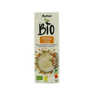 Alcampo Ecológico Bebida Vegetal de Avena Ecológica, sin Azúcares Añadidos 1 L. 1000 ML