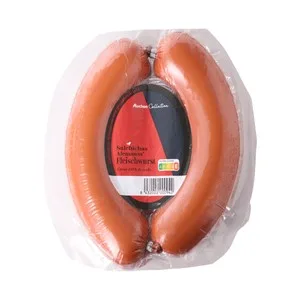Alcampo Gourmet Salchichas Alemanas de Carne de Cerdo (100%) Tipo Fleischwurst Alcampo Gourmet 2 X 325 G. 650 G