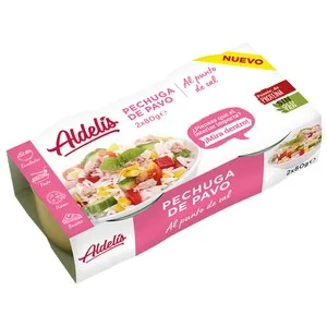 Aldelís Pechuga de Pavo en Conserva al Punto de Sal 2 Uds. X 80 G. 104 G