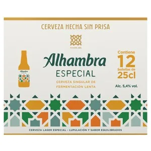 Alhambra Especial Cerveza Botella 12 X 25 Cl. 3000 ML