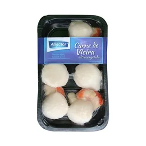 Aligator Bandeja con Carne Ultracongelada de Vieira 4/6 Piezas Aligator. 250 G
