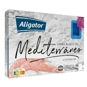 Aligator Gamba Blanca Cruda Entera 1 Kg. 1000 G
