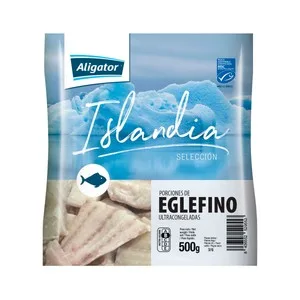 Aligator Islandia Selección Porciones de Eglefino sin Piel Ultracongeladas 500 G (3 / 6 Piezas).