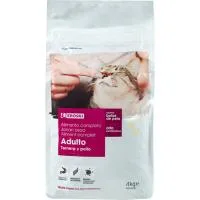 Alimento con Ternera-pollo-verduras para Gato Eroski, Saco 4 Kg