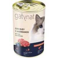 Alimento de Buey y Arándanos para Gato Gatynat, Lata 400 G