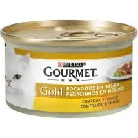 Alimento de Hígado-pollo Friskies Gourmet Gold, Lata 85 G