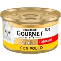 Alimento de Pollo para Gato Gourmet Gold Fondant, Lata 85 G