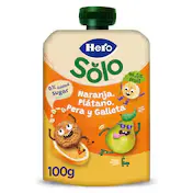 Alimento Infantil con Puré de Frutas y Galleta Hero Bolsa 100 G