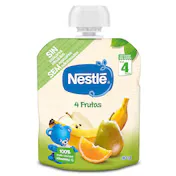 Alimento Infantil con Puré de Pera, Manzana, Naranja y Plátano Nestlé Naturnes 90 G